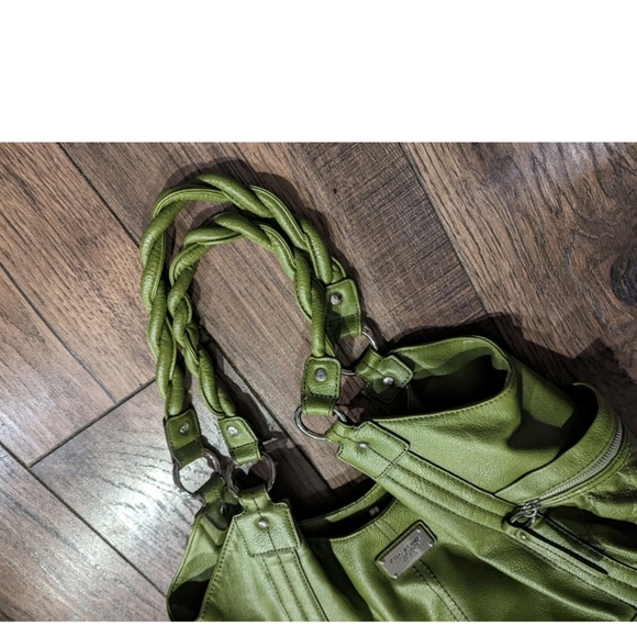 Relic Faux Pebbled Leather Satchel Purse Handbag Purse Zip Pockets Rope Handles - Picture 11 of 14